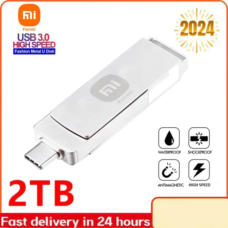 포미 2 인 1 USB 3.0 플래시 드라이브, C타입 펜 드라이브, 2TB 메모리 스틱, 128GB, 256G, 512G, 고속 펜 드라이브, 휴대폰, 태블릿, PC용