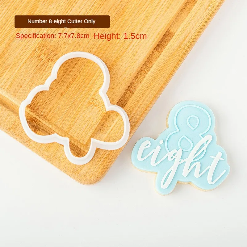 Letter Number Acrylic Cookie Cutter Reverse Stamp Embosser Fondant Mould Baking Tools Biscuit Pastry Craft Cake Decoration cookie cutter cookie mould fondant cutter cookie printing mold baking mold cookie maker press kit baking decorating tools