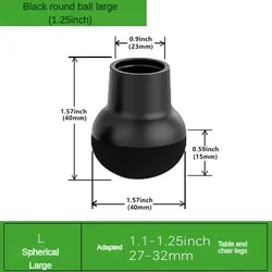 Heavy - Duty Rubber & Felt Chair Leg Floor Protectors - Anti - Scratch & Noise Reducing, Set of 4 (4pcs - L)