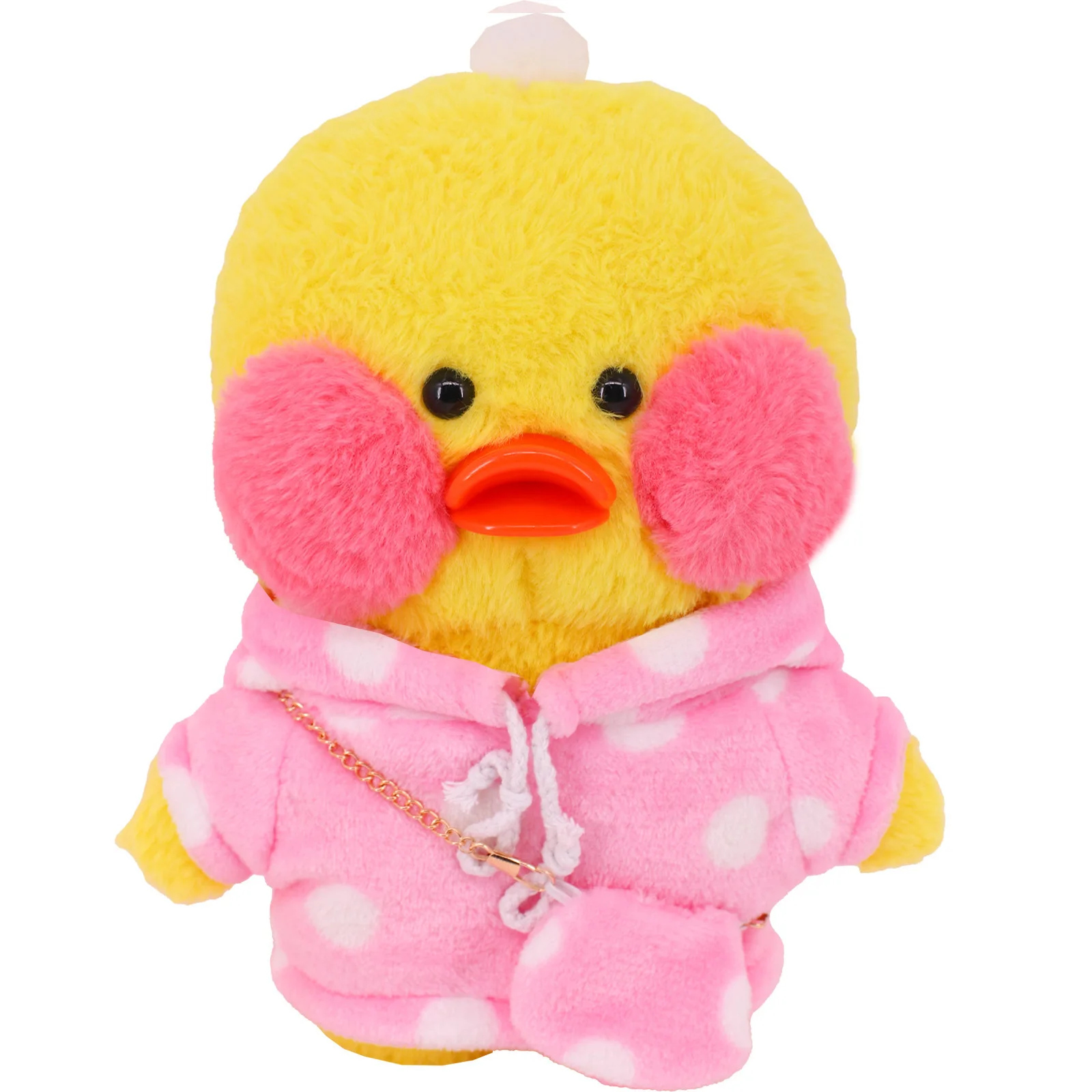 2pcs Kawaii Cartoon Lalafanfan Duck Clothes Sweater+Bag Hoodie For 30cm Duck Clothes Lalafanfan Clothes Plush Stuffed Toy Girl`s 4