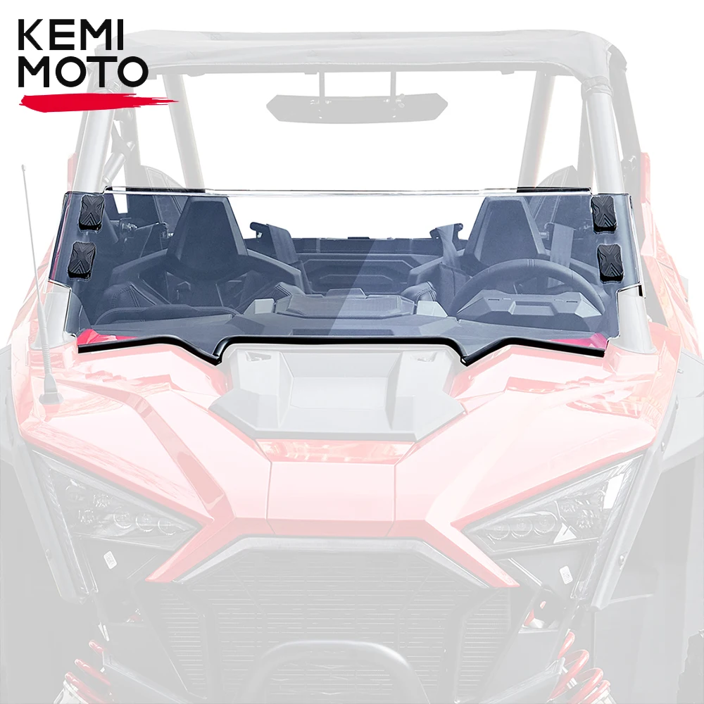 KEMIMOTO PC Clear Windshield Compatible with Polaris RZR PRO XP/XP 4, PRO R R 4, Turbo R R4 2020 2021 2022 2023 UTV Windscreen