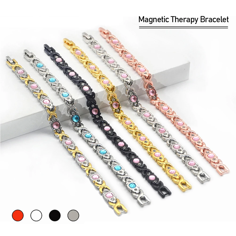Women Removable Magnetic Therapy Magnet Bracelet Slimming Weight Loss Anti-Fatigue Healing Bracelet Therapy For Pain Relief magnetic slimming bracelet