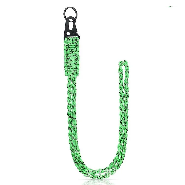 Durable Braided Paracord Lanyard with Metal Clip Key Ring