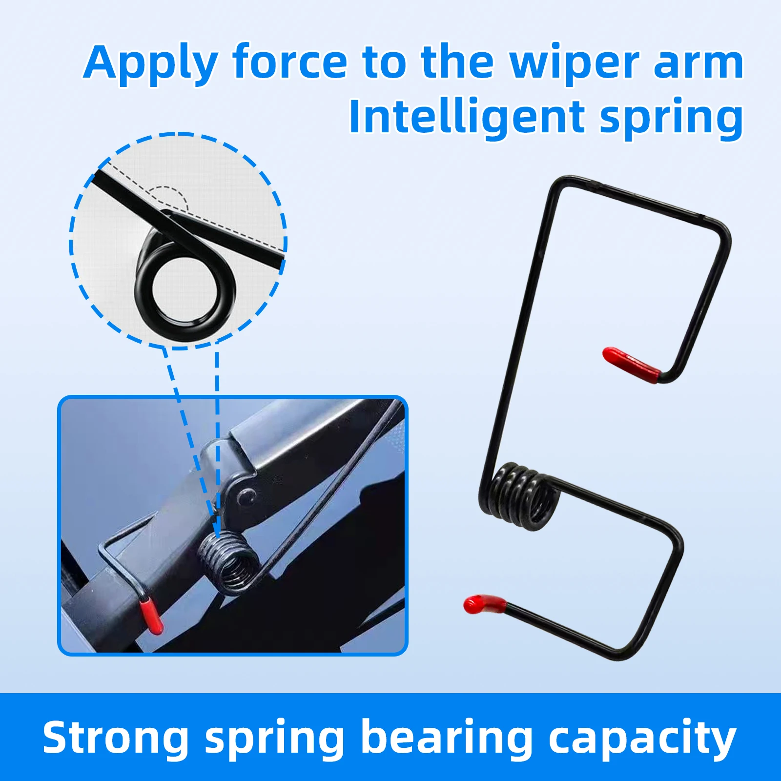 2PCS Windshield Wiper Arm Pressure Spring Booster-Wiper Arm Puller Tool for Improved Visibility-Enhance Performance