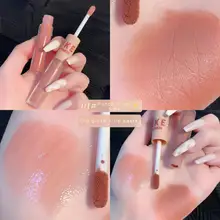 

Double-headed Lip Glaze Maroon Lip Mud Matte Waterproof Long-lasting Mirror Water Gloss Lipstick Cosmetics TSLM1