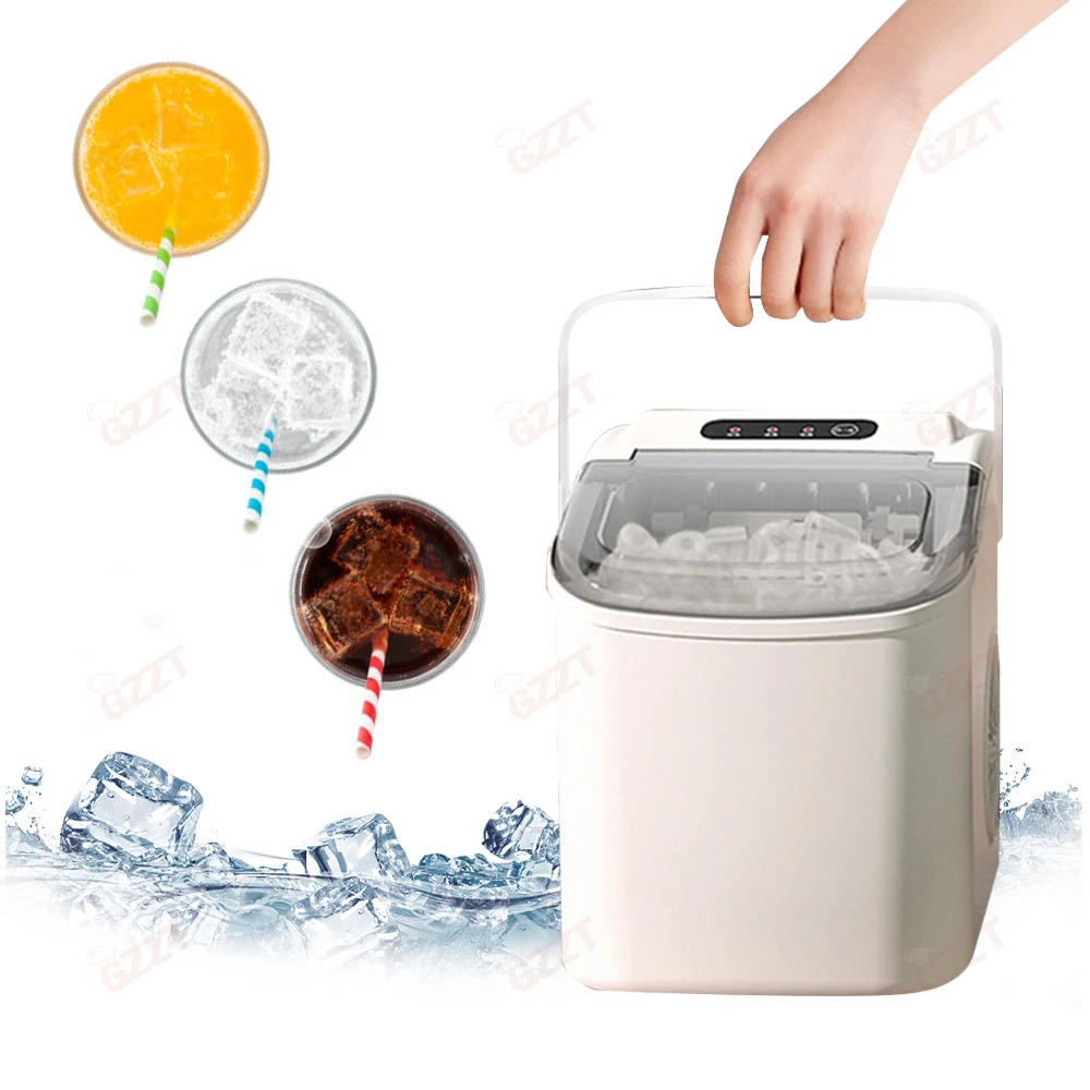 GZZT Multifunctional Ice Maker Water Dispenser: Bullet Ice, Cracked