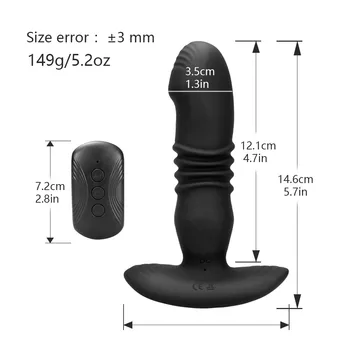 Anal Vibrator for Men 12 Modes Thrusting Prostate Stimulator Massager Butt Plug Anal Sex Toys Dildos for Men Adults Masturbators 2