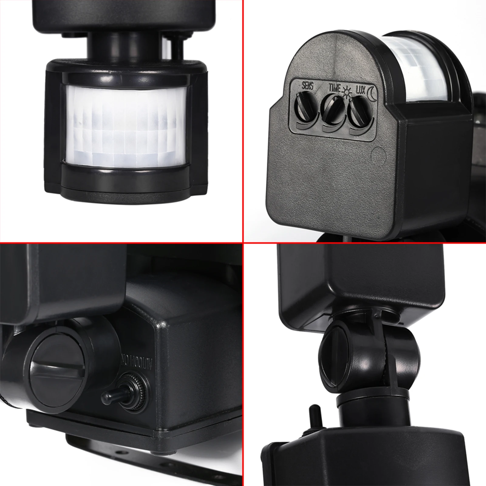 Maclean MCE442 태양광 램프 LED 스포트라이트 모션 센서 투광등 벽걸이 조명 황혼 IP44 6W 6000K