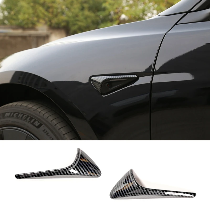 

Side Fender Camera Cover Trim For Tesla Model 3 Highland 2024 Turn Signal Cover Model 3+ Side Camera Protection Cover