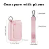 Women's Keychain Wallet The Iris Wallet Zip Waterproof Nylon Card Wallet Pouch Wristlet Zip Card Case with Clear ID Window 5