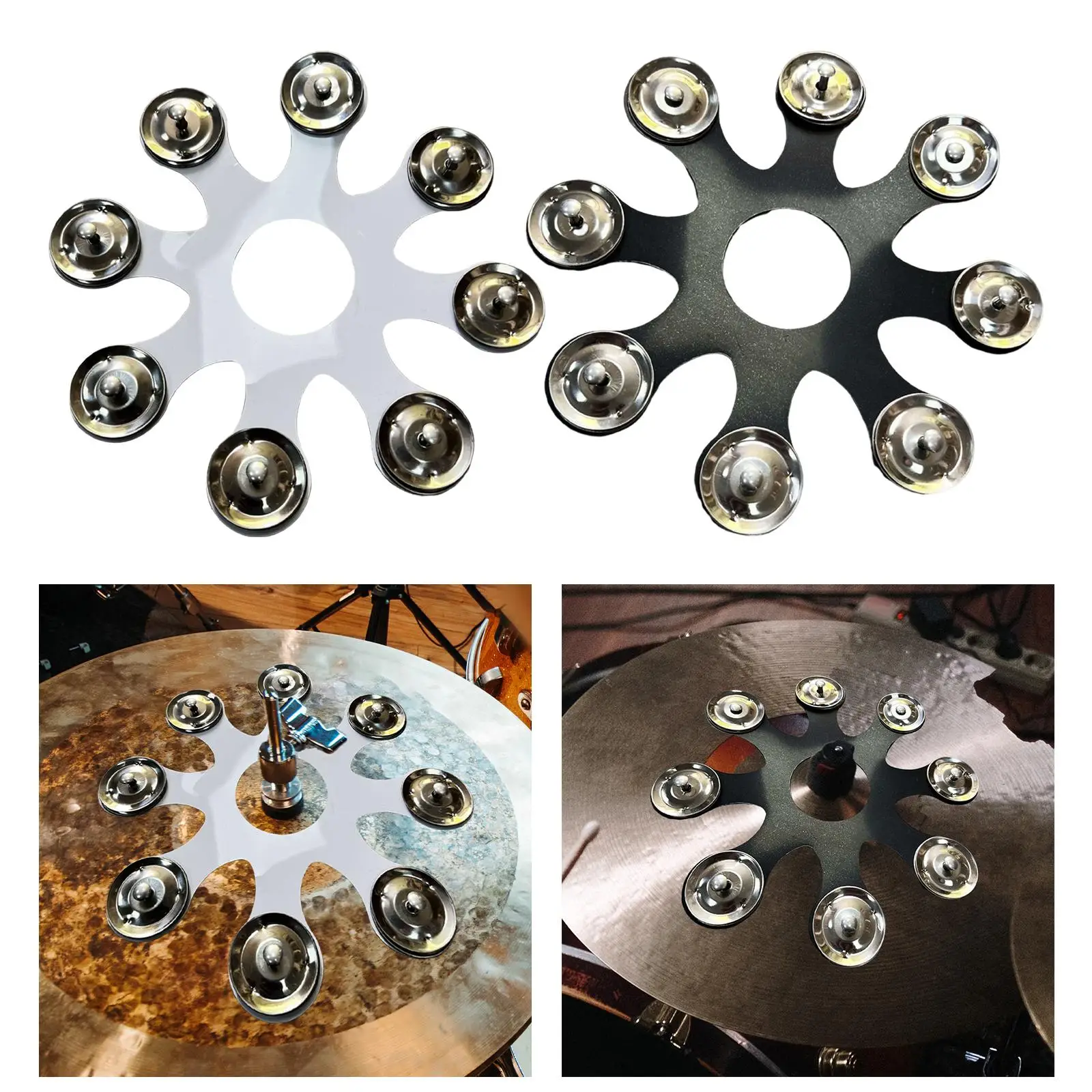 Drum Cymbals Hi Hat Tambourine Percussion Instrument Accessories Drum Bells For Effects Cymbal Hihats Stacks Crashes Rides