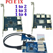 

2022 New PCI E 1 to 3 PCI express 1X slots Riser Card Mini ITX to external 3 PCI-E slot adapter PCIe Port Multiplier Card