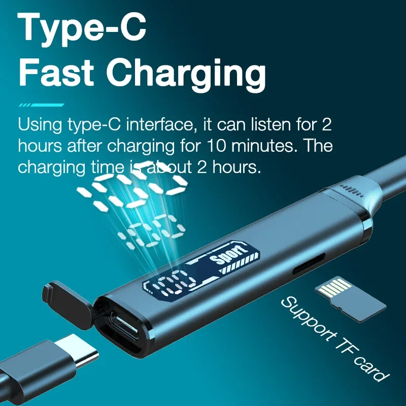 EARDECO BT128 100 Hrs Playback Bluetooth Headphone Bass Wireless Headphones Stereo Sport Auriculares Bluetooth Earphone Headphone Mic - Image 4