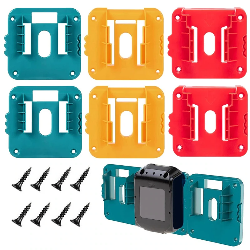 

5PCS Battery Storage Rack for Makita/Milwaukee/Dewalt 18V 20V Li-ion Battery Holder Wall Mounts Display Hanger Dock Buckle