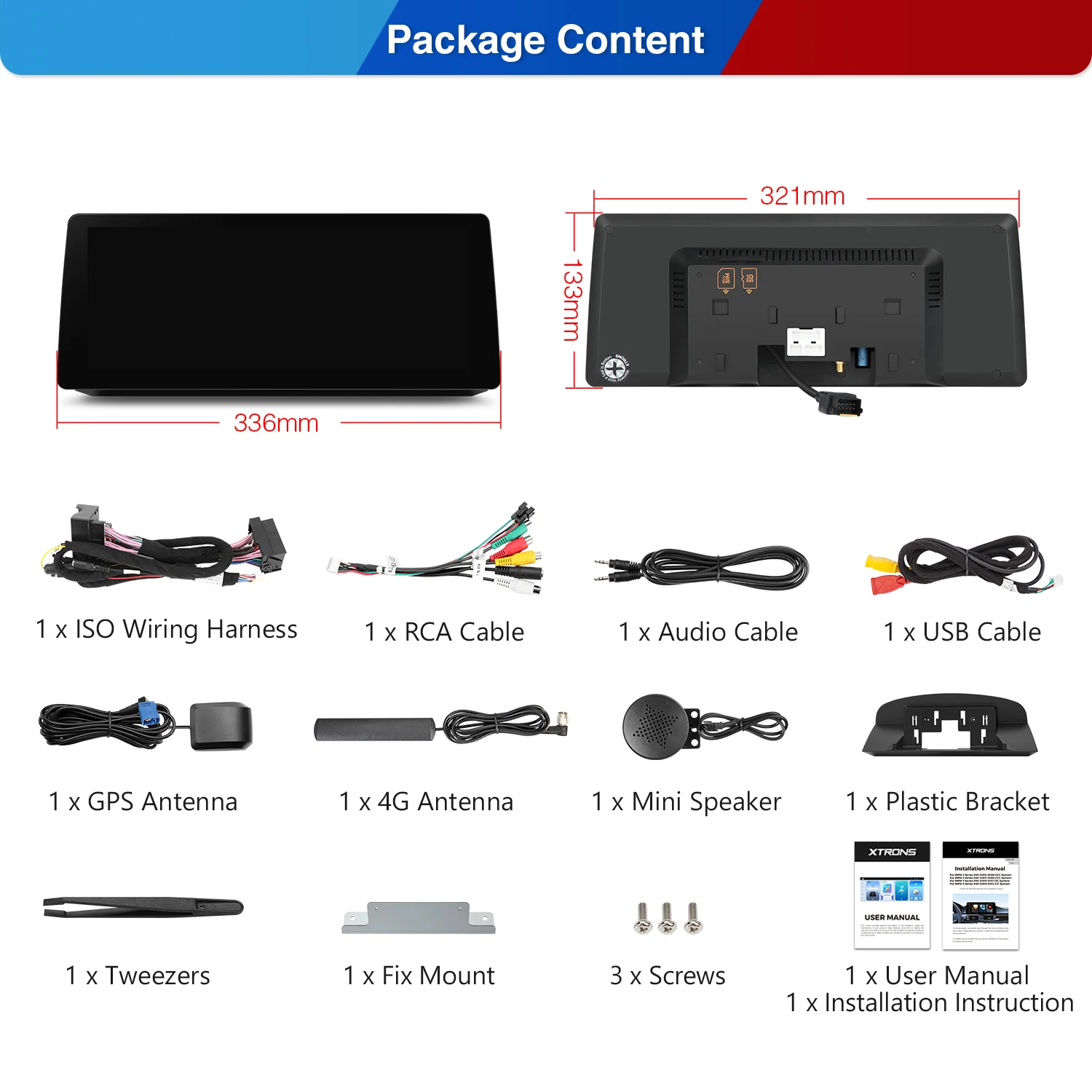 XTRONS 12.3" Android 14 Car Multimedia Player for BMW 5 Series E60 E61 M5 2K 8+128GB Car Stereo with CarPlay Android Auto EA4G - Image 6