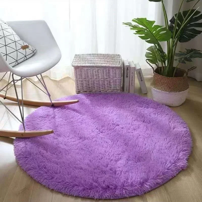 Floor mat Plush rug Round Rug Carpet Living Room Carpet Kids Room Rugs Soft and Fluffy Warm size diameter 60 80 100 160cm
