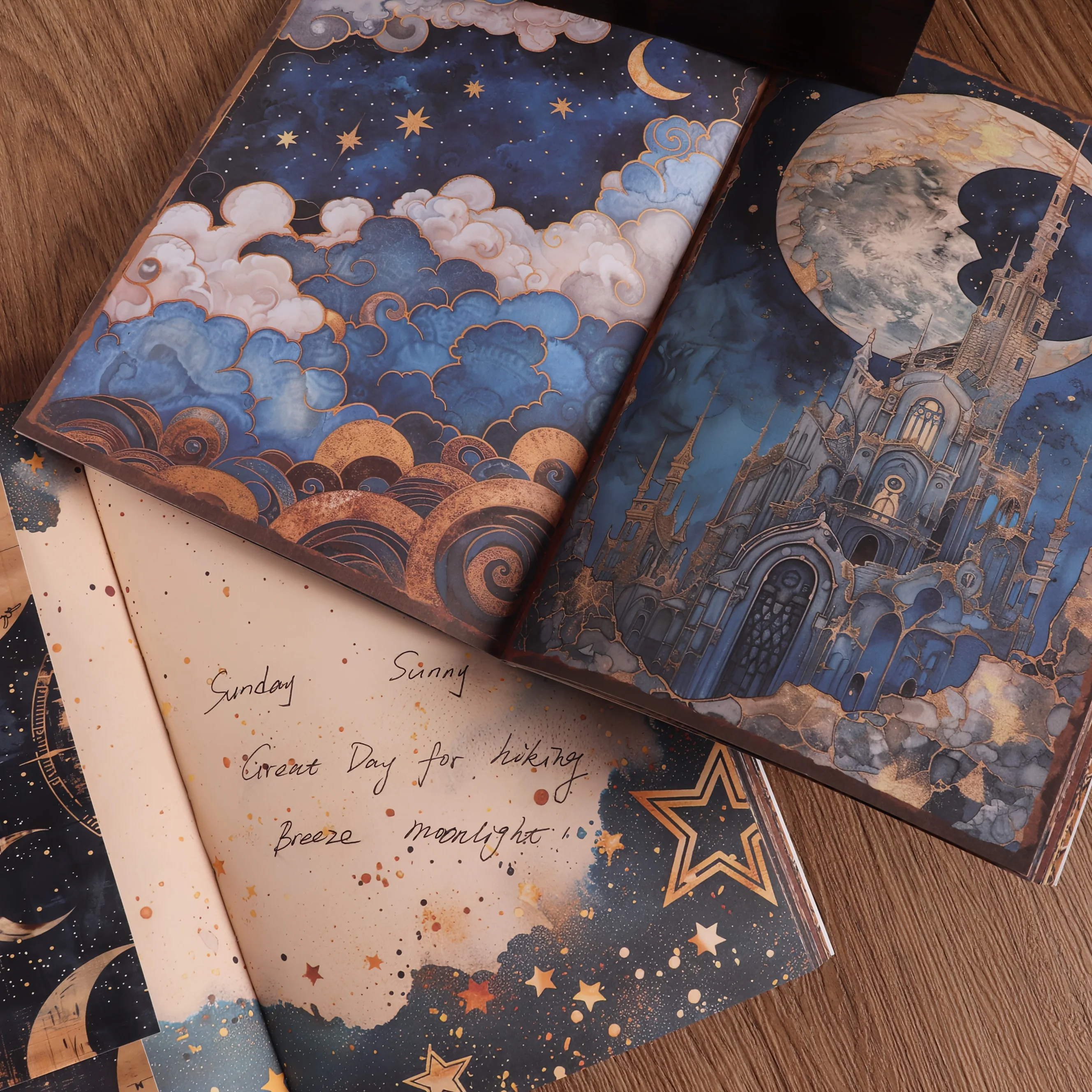A5 Journal Notebook with Two Bookmarks - 96 Pages for Writing and Scrapbooking