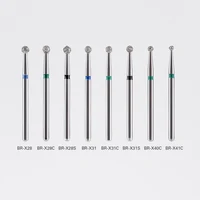 AZDENT 10 sztuk/paczka Dental diament Bur Ball okrągły Bur ze stali nierdzewnej 25mm FG 1.6mm dla szybka prostnica 450000r/min 4