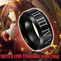 Anime DATE A LIVE Tokisaki Kurumi Finger Rings Metal Jewelry Men Women Student Antiquity Couple Ring accessories Gifts Cosplay 1