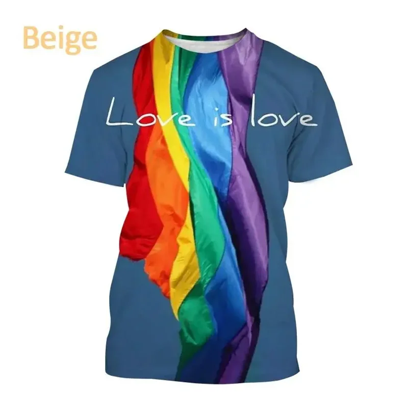 

Vintage 3D LGBT Printed T Shirt Men Happy Pride Day Graphic T-shirts Kid Fashion Streetwear Tee Shirts Short Sleeves Clothes Top