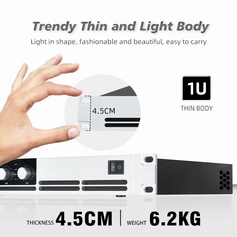 ShennDare G15004 전문 디지털 고출력 증폭기 4x1500w 클래스 D 오디오 DJ 서브우퍼 증폭기 1U 2/4 채널 라인 어레이 스피커 프리 사운드 증폭기 스테이지 KTV