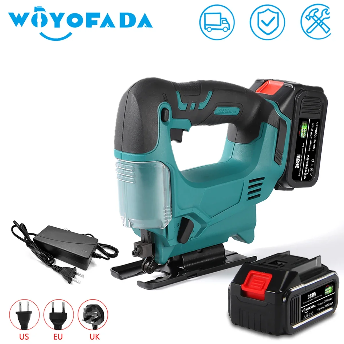 65mm 2900RPM Cordless JigSaw With Quick Blade Change Electric Power Tool Jigsaw Woodworking Power  for Makita 18V Battery 1m 65mm 18650 battery insulation gasket barley paper li ion pack cell insulating glue patch cardboard with