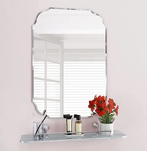 

Backed Mirrored Glass Panel Best for Vanity, Bedroom, or Bathroom (18"x 24"), Sliver Lavamanos