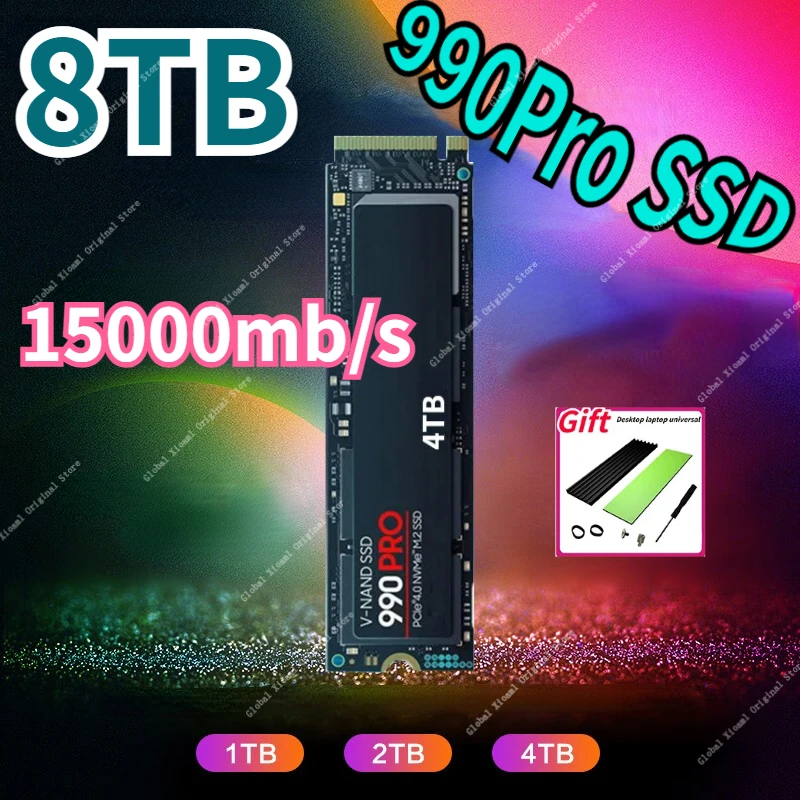 

2024 new 8TB High Speed Original SSD 980/990 PRO 4TB 1TB 2TB 500GB M.2 Sata3 SSD Hdd M2 NVME M.2 2280mm Disco Duro for Desktop