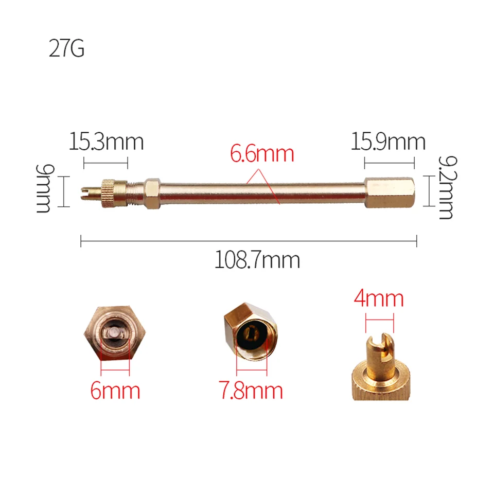 Prolunga Valvola Pneumatici Naseom 100mm - Adattatore In Ottone Per Gonfiaggio Facile - Foto 6