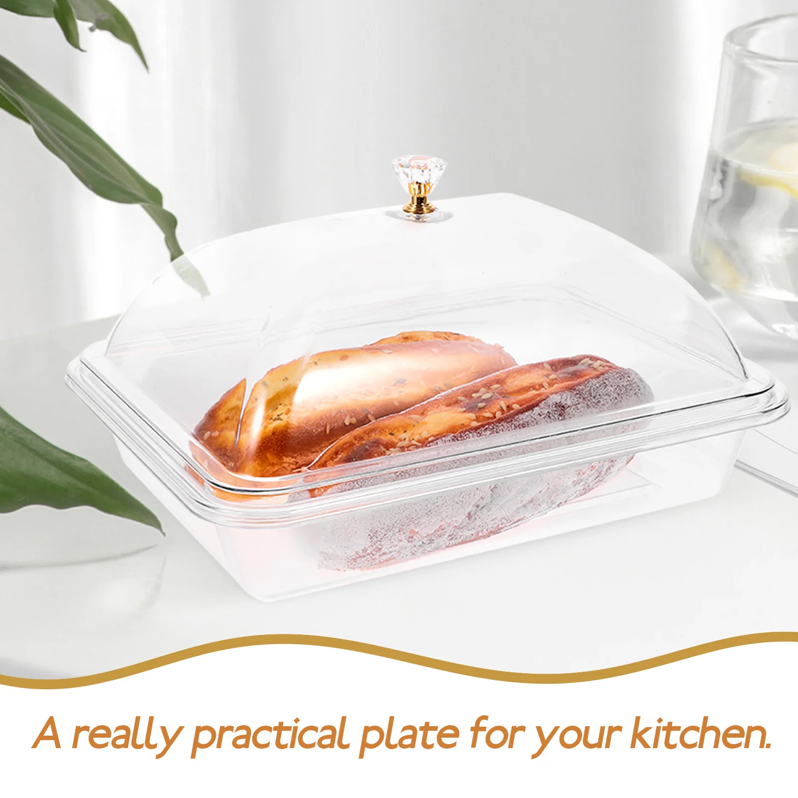 Rectangle Acrylic Tray Covered et Tray Trays For Food Plastic Service Plates Hospitality Fruit Transparent Dinner