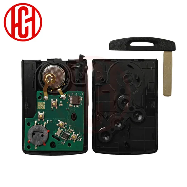 PCF7941 ID46 ชิป 433Mhz 4 ปุ่มสมาร์ทการ์ดรีโมทคีย์สําหรับRenault Megane 3 Laguna 3 Scenic 3 2009-2015 กุญแจรถ 4