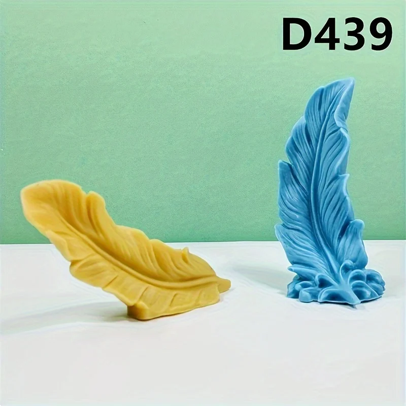 3D DIY Feather candle silicone mold beautiful feather leaf resin silicone mold home decoration swan feather gypsum