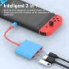 Portable Switch TV Dock 3 in 1 USB-C Game Hub with 4K HDMI,USB3.0(5Gbps) ,PD 100W Ports for Nintendo Switch/OLED Mac Pro/Air 1