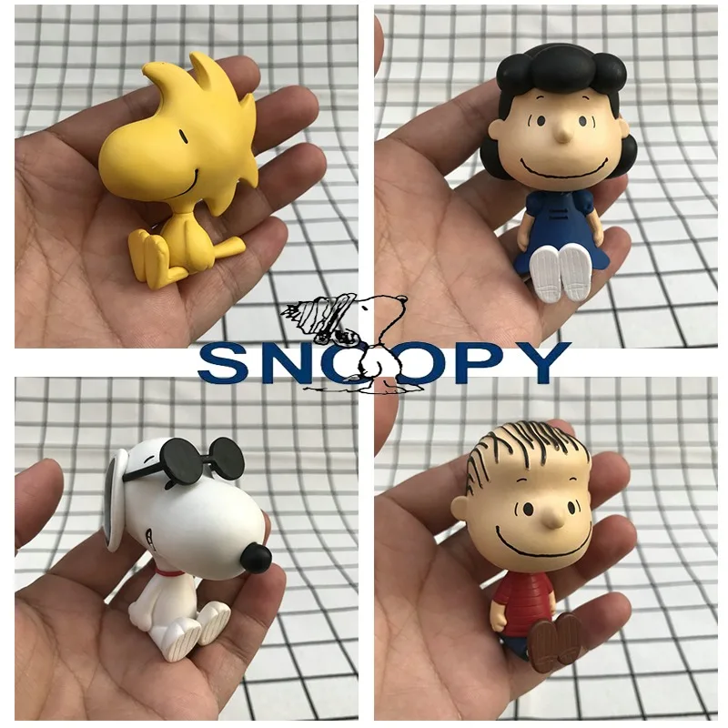 Snoopy Charlie Brown Sally Woodstock Desktop Car Ornament Car Doll Decoration Model Toys Children'S Day Cartoon Birthday Gift