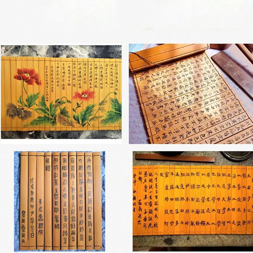 창의적인 쓰기 가능한 빈 대나무 간단한 고대 스타일 다기능 서예 연습용 대나무..