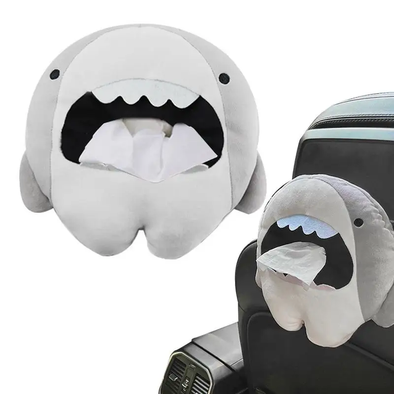

Cartoon Shark Car Tissue Holder Backseats Sun Visor Tissue Holder For Car Accessories Wipes Case For Car Sun Visor Tissue Holder
