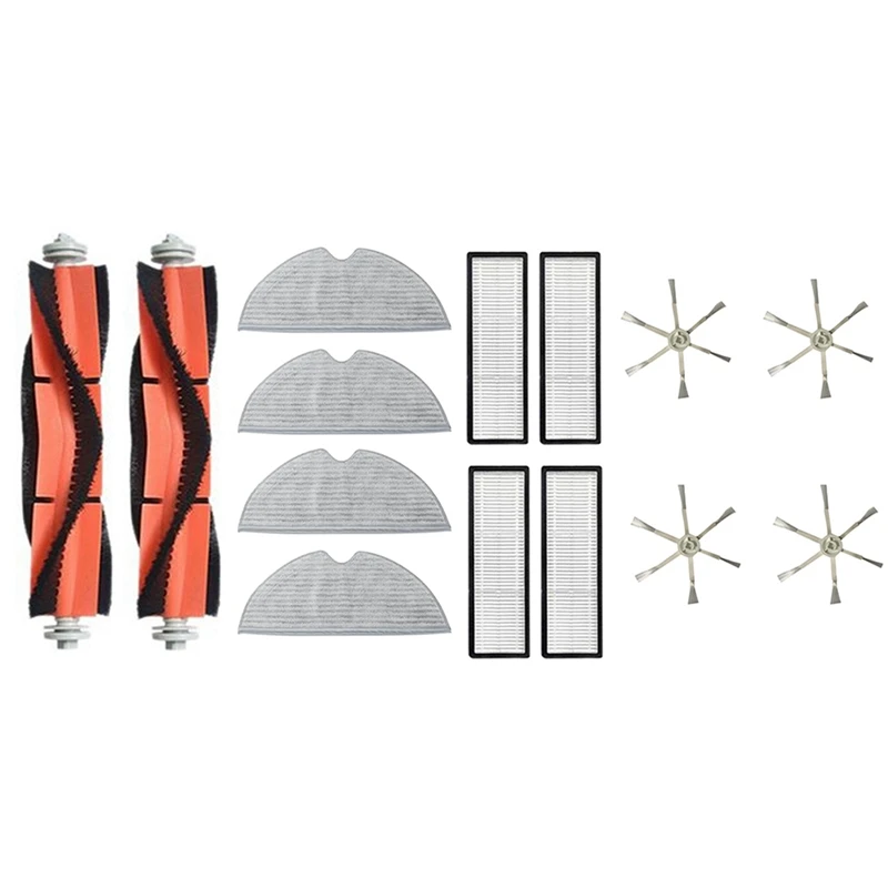 

14Pcs Replacement Part Main Side Brush Washable Filters Mop Cloth For Xiaomi 2C Robotic Vacuum Cleaner Accessories