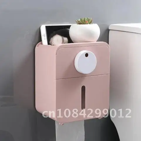 

PP Paper Towel Holder Waterproof Toilet Roll Holder Wall Mounted Wc Roll Paper Stand Case Storage Box Bathroom Accessories