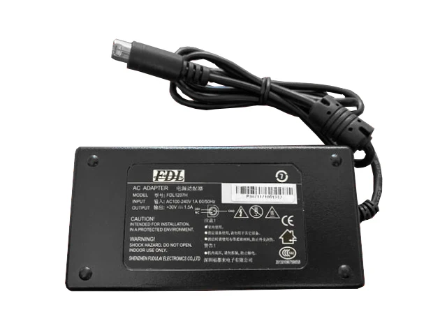 

Laptop Power Adapter, FDL1207H, 30V 1.5A, 3-Pin Din, IEC C14