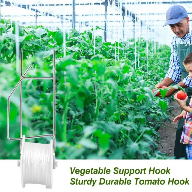 6/10Db Növényhörgős Horog Paradicsom Rácsos Hengerek Tartóhorgok Horgok Növényi Üvegházhatású Virág Szőlő - Image 6