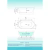59" Freestanding Bathtub with Bathtub Spa Pillow，Bottom with Stainless Steel Bracket Makes，1- 2 Persons Bathing， Luxury Bathtub 6