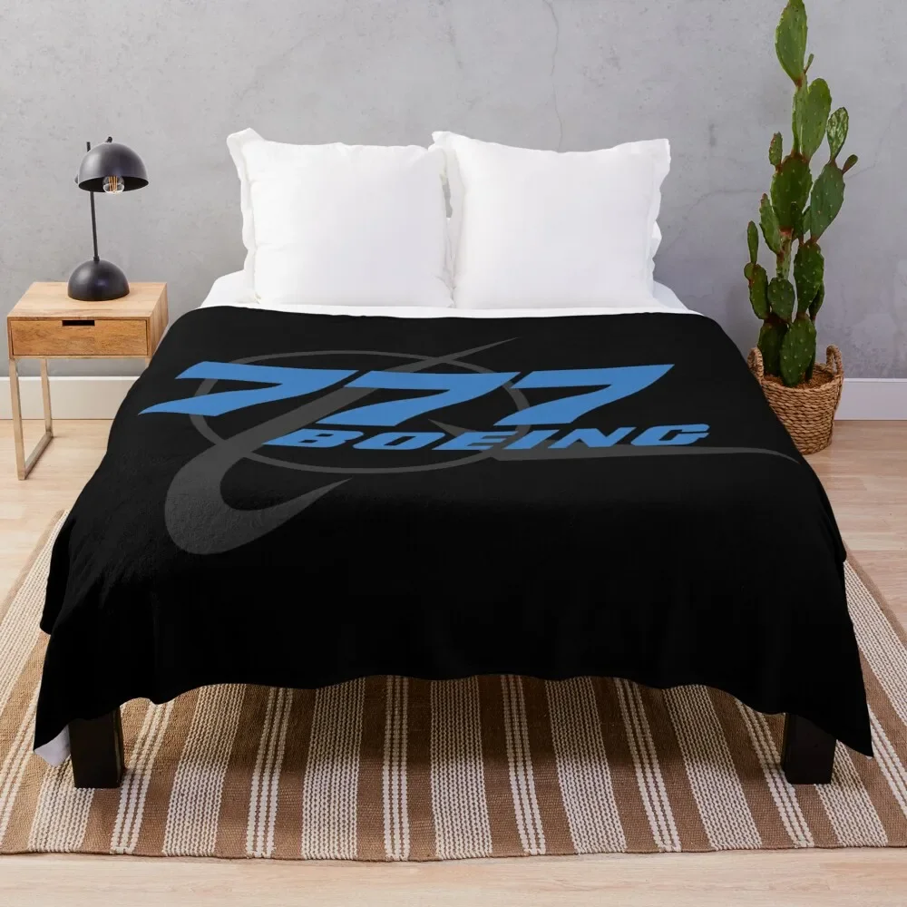 Boeing 777 Throw Blanket Cute Plaid Blankets For Bed anime Softest Blankets