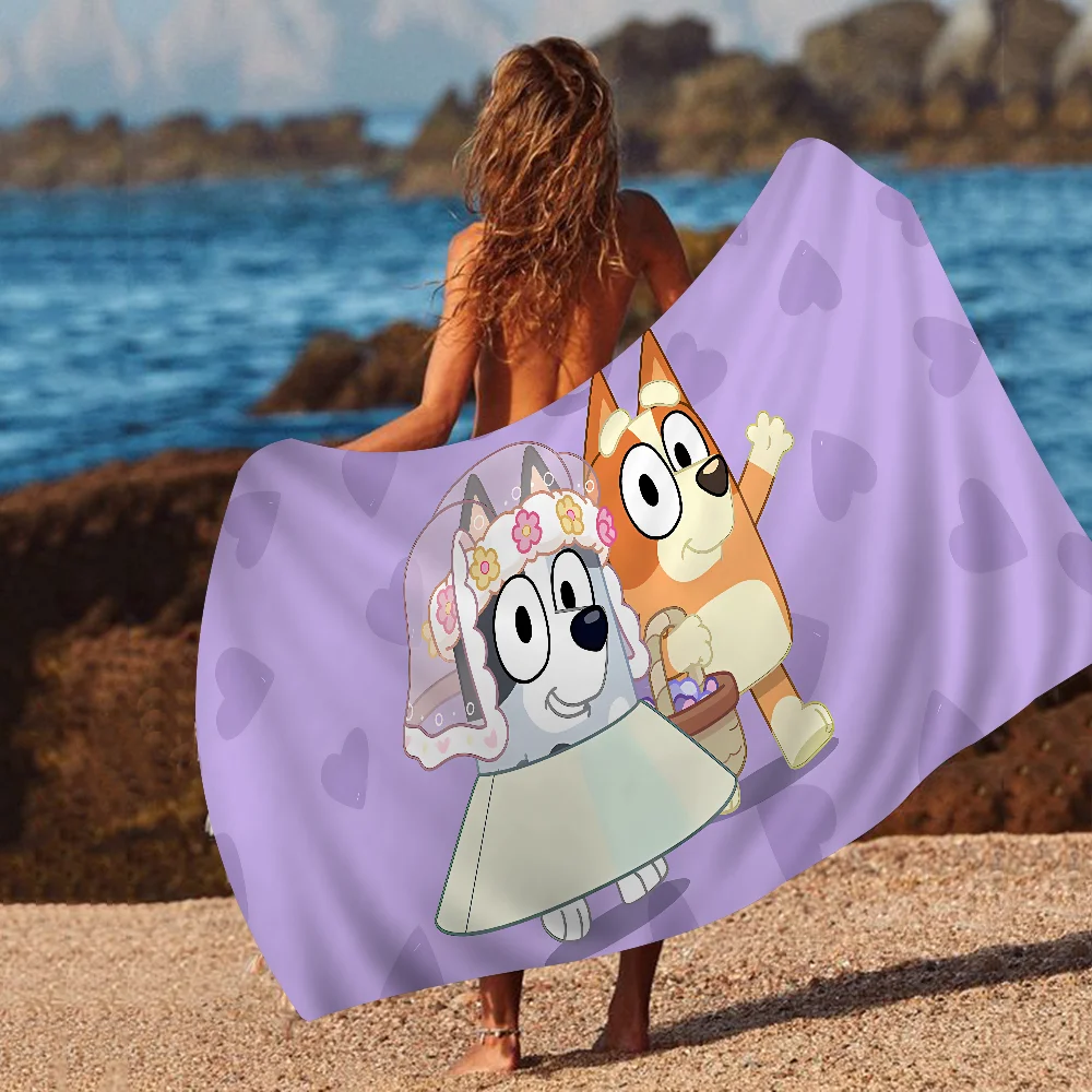 Cartoon B-Blueys Microfiber Beach Towel Absorbent Quick dry Soft Yoga Swimming Resort Mountain Climbing Towel 3