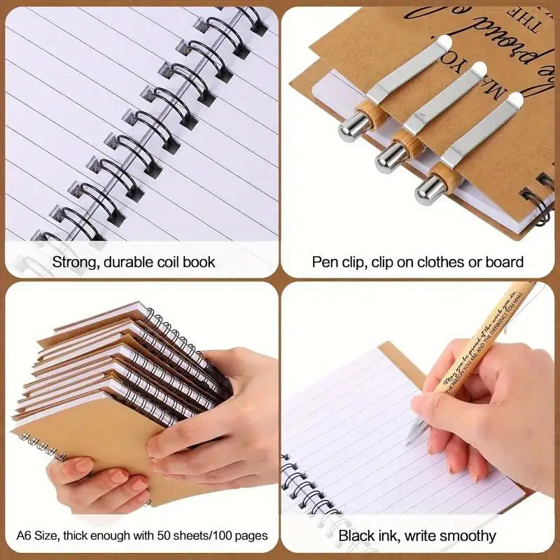 Spiral Notebooks with Pens Set description 2