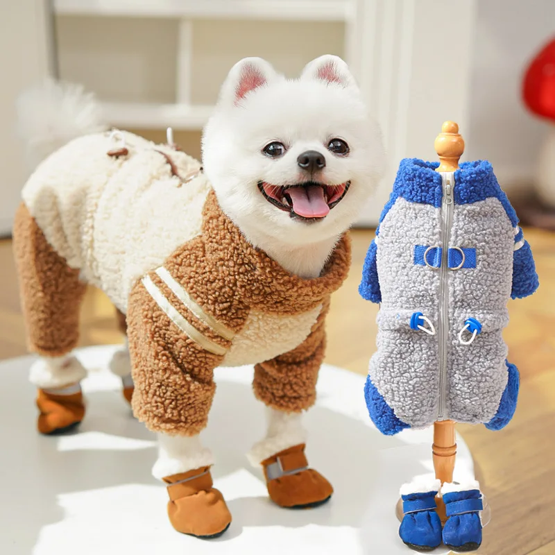 Chic Back Closure Dog Jacket, Stylish Dog Coat For Winter, Warm Zip Up Puppy Dog Clothes, Fashionable Outdoor Apparel_voghion.com