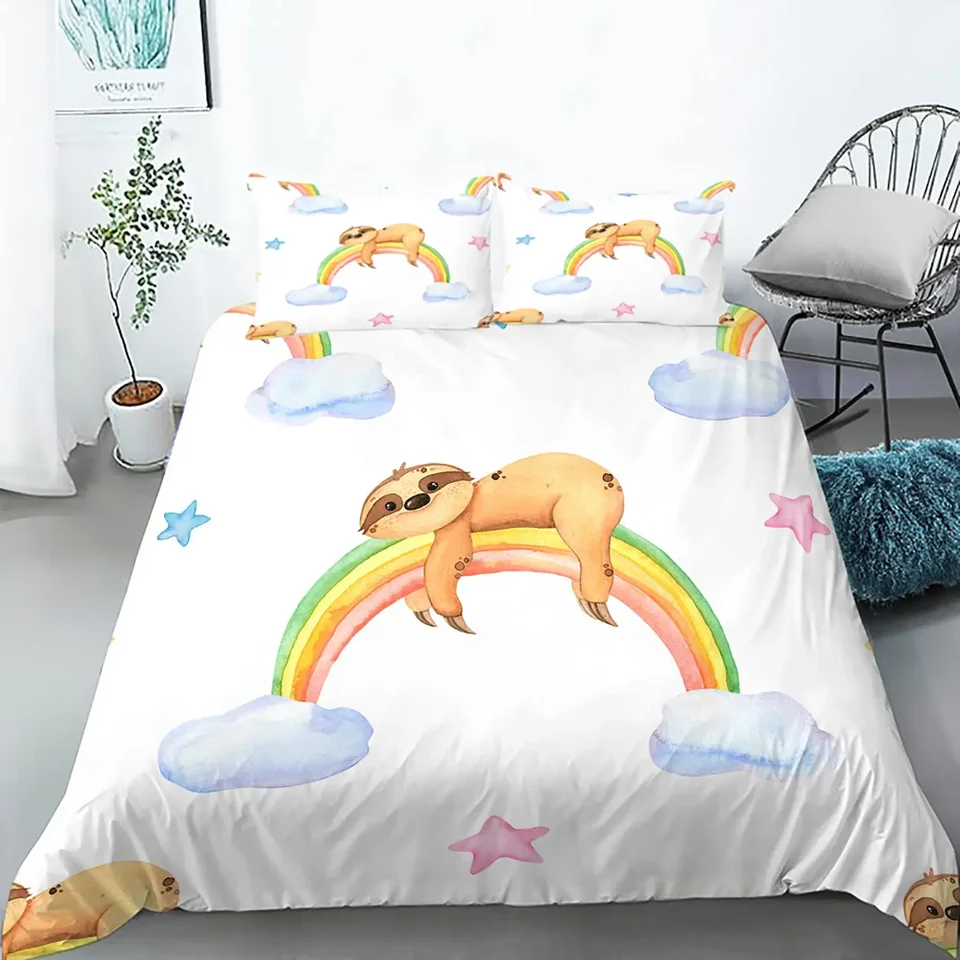 Amazon Bedspreads AILONEN Cute Sloth Comforter Set Twin Size