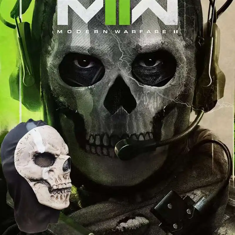 Unisex Horror Ghost Skull Mask Ghost Call Of Duty Copricapo Casco Cosplay Eseguire Party Masquerade Prop Halloween Cosplay
