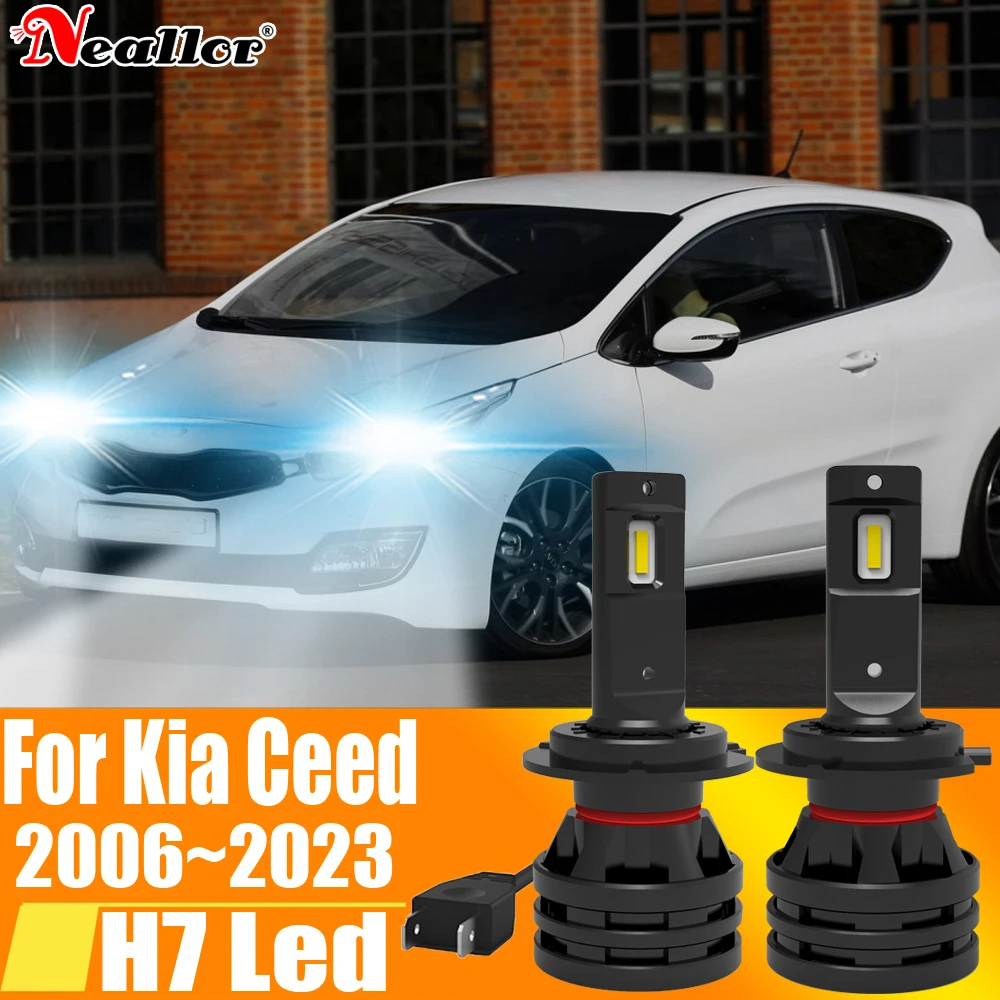 

2 шт., Автомобильные светодиодные лампы H7 Canbus H18 6000K 12 В 55 Вт для Kia Ceed 2006 ~ 2023