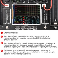 8-Channel 21700 18650 Lithium Battery Auto Charge/Discharge Tester Capacity Internal Resistance Tester 2.4-in Color Screen DC 5V 2