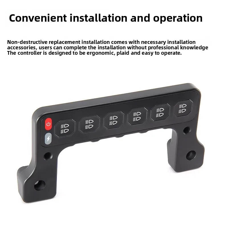 Car A-pillar Six-way Handle Switch For Toyota Hiace Modified LED Spotlight Integrated Switch Wireless Remote Control Accessories detail image 2